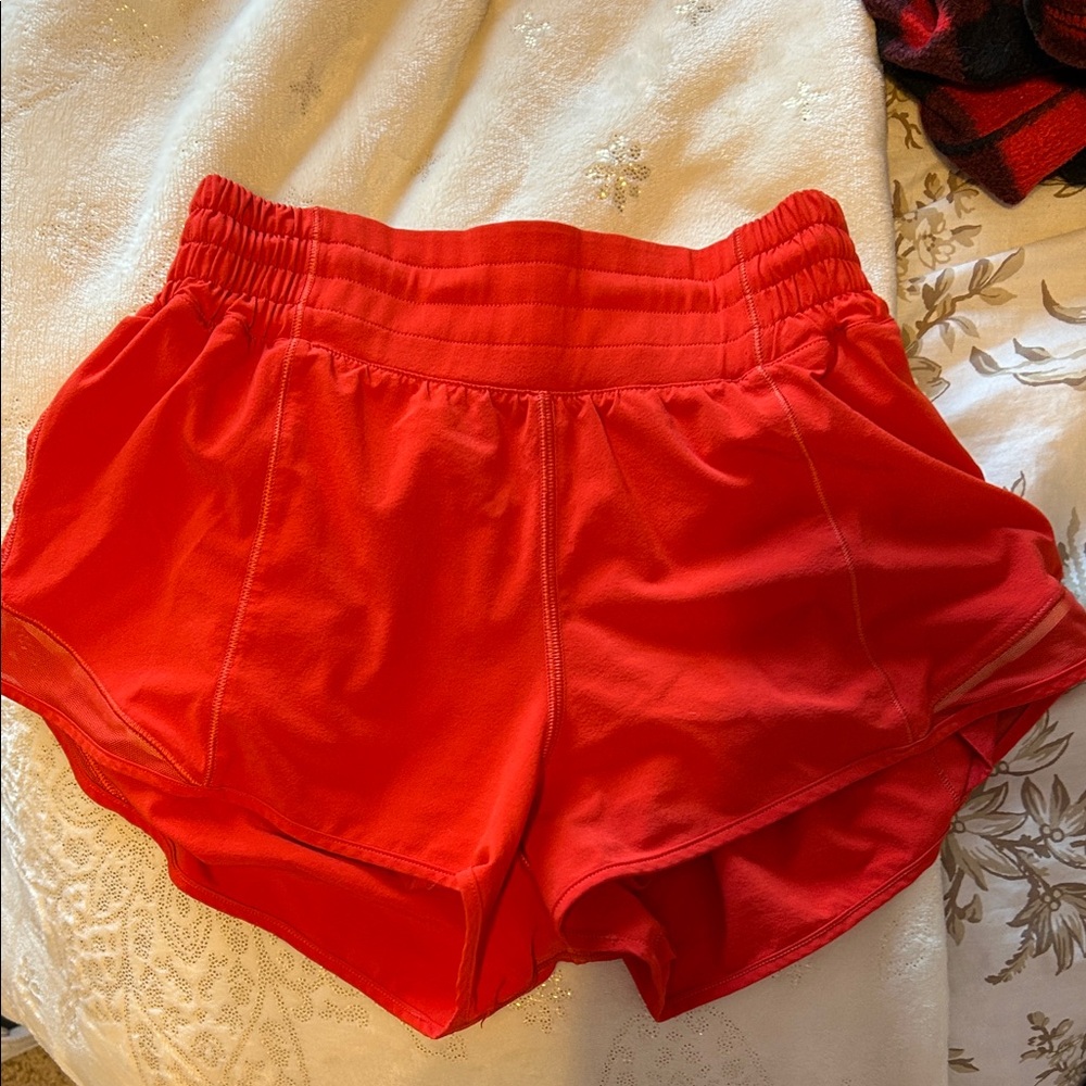 Women's Red Athletic Shorts